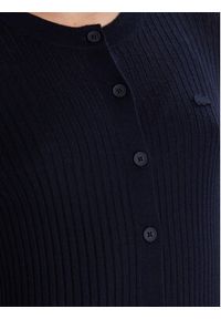 Lacoste Kardigan AF4141 Granatowy Slim Fit. Kolor: niebieski. Materiał: wełna