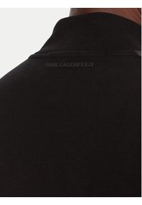 Karl Lagerfeld - KARL LAGERFELD Bluza 705035 554910 Czarny Regular Fit. Typ kołnierza: dekolt w karo. Kolor: czarny. Materiał: bawełna #4