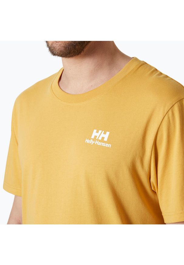 Koszulka męska Helly Hansen Nord Graphic. Kolor: żółty. Sport: turystyka piesza