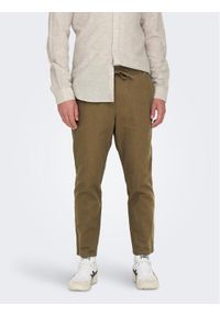 Only & Sons Spodnie materiałowe 22024966 Brązowy Tapered Fit. Kolor: brązowy. Materiał: bawełna #1