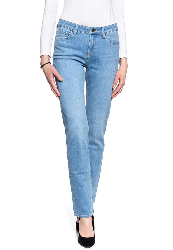 Lee - LEE MARION STRAIGHT DAMSKIE SPODNIE JEANSOWE MID LINA L301OPSR 112139755