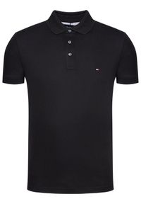 TOMMY HILFIGER - Tommy Hilfiger Polo 1985 MW0MW17771 Czarny Slim Fit. Typ kołnierza: polo. Kolor: czarny. Materiał: bawełna #1