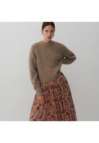 Reserved - Sweter z domieszką wełny - Beżowy. Kolor: beżowy. Materiał: wełna #1
