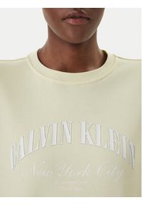 Calvin Klein Jeans Bluza Logo Graphic LV047F818G Kremowy Regular Fit. Kolor: kremowy. Materiał: bawełna #4
