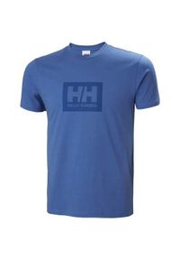 Koszulka sportowa męska Helly Hansen Box. Kolor: niebieski. Długość rękawa: krótki rękaw. Długość: krótkie