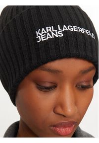 Karl Lagerfeld Jeans Czapka 245J3405 Czarny. Kolor: czarny. Materiał: materiał, poliamid