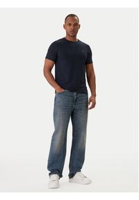 Calvin Klein T-Shirt LV04LC240G Granatowy Slim Fit. Kolor: niebieski. Materiał: bawełna #5