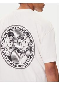 Hugo - HUGO T-Shirt Dwresto 50542366 Biały Regular Fit. Kolor: biały. Materiał: bawełna #3