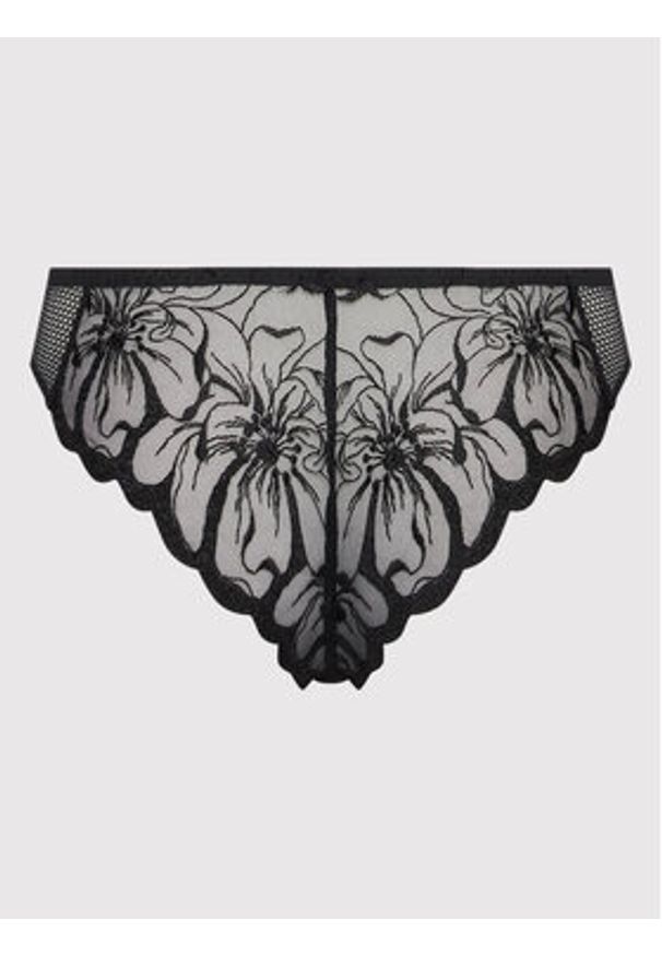 Chantelle Stringi Fleurs C12M90 Czarny. Kolor: czarny. Materiał: syntetyk