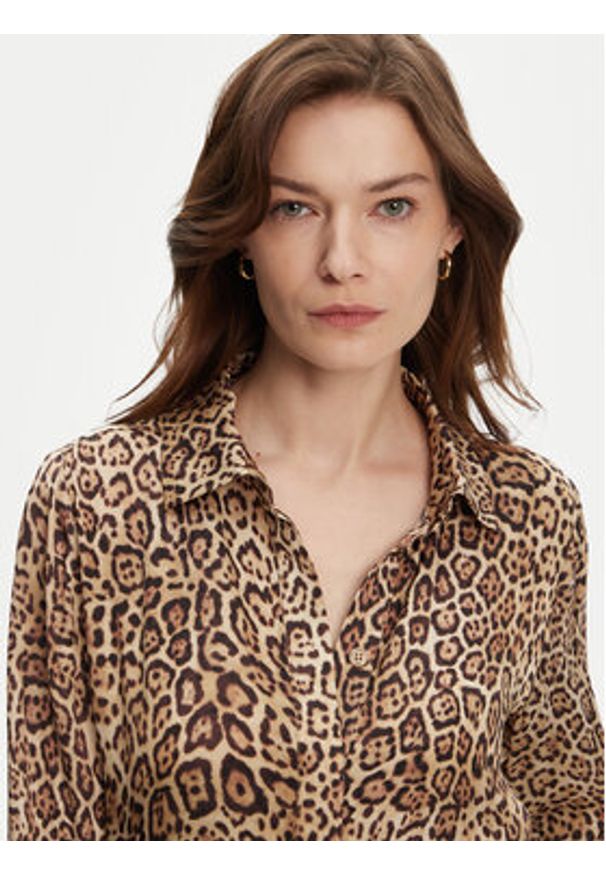 Marciano Guess Koszula 5GGH32 7298A Beżowy Regular Fit. Kolor: beżowy. Materiał: wiskoza