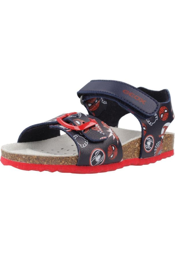 Geox - Sandały GEOX B SANDAL CHALKI BOY Niebieski. Kolor: niebieski. Materiał: tkanina, syntetyk. Sezon: lato