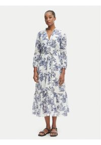 Iconique Sukienka letnia IC25-078 Biały Relaxed Fit. Kolor: biały. Materiał: bawełna. Sezon: lato #1