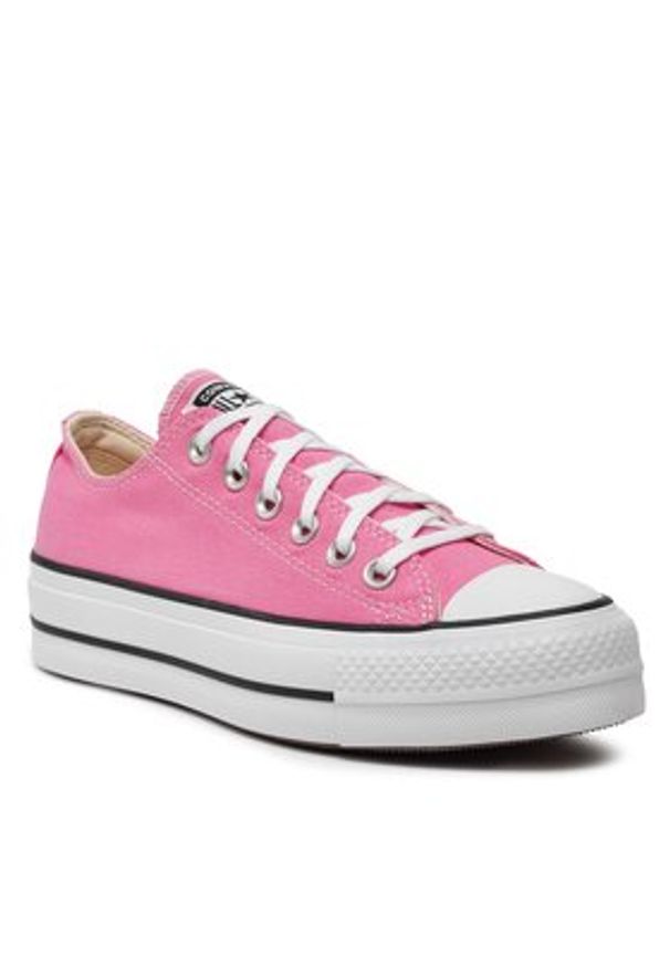 Converse Trampki Chuck Taylor All Star Lift Platform Ox A06508C Różowy. Kolor: różowy. Materiał: materiał. Obcas: na platformie