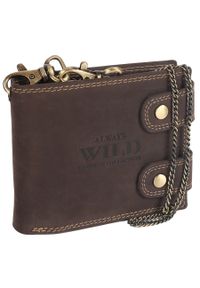 ALWAYS WILD - Portfel skórzany Always Wild 2900-BIC brązowy. Kolor: brązowy. Materiał: skóra