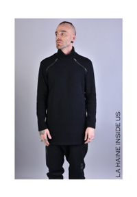 La Haine Inside Us Sweter "LM060" | A23083J LM060 | Mężczyzna | Czarny. Kolor: czarny. Materiał: bawełna, elastan, poliester. Długość: długie. Wzór: aplikacja #4
