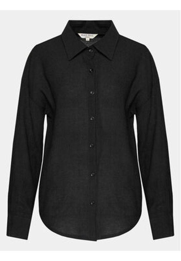 Brave Soul Koszula LSH-573KENDALL Czarny Straight Fit. Kolor: czarny. Materiał: wiskoza