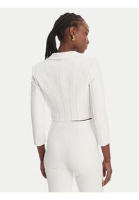 Elisabetta Franchi Marynarka GI-222-61E2-V420 Biały Regular Fit. Kolor: biały. Materiał: syntetyk #5