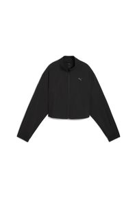 Puma - Damska kurtka Athleisure PUMA Black. Kolor: czarny. Długość: krótkie. Sport: bieganie, fitness