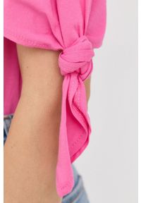 Silvian Heach t-shirt bawełniany damska kolor różowy. Kolor: różowy. Materiał: bawełna. Wzór: gładki #2