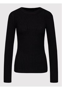 Pieces Sweter Crista 17115047 Czarny Slim Fit. Kolor: czarny. Materiał: wiskoza #4