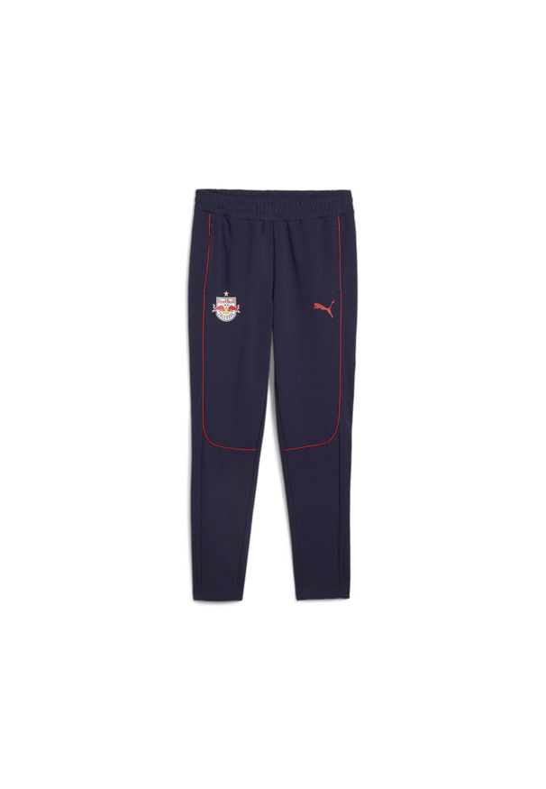 Puma - Męskie spodnie Casuals FC Red Bull Salzburg PUMA Navy Red Blue. Kolor: czerwony, niebieski, wielokolorowy. Materiał: materiał