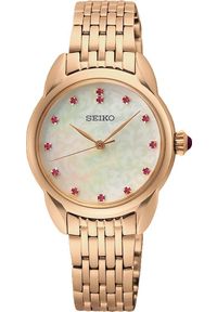 Zegarek Seiko Zegarek damski Seiko SUR564P1 CYRKONIE różowe złoto. Kolor: złoty, wielokolorowy, różowy #1