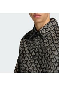 Adidas - adidas Koszula jeansowa Monogram KC6379 Szary Loose Fit. Kolor: szary. Materiał: bawełna #4