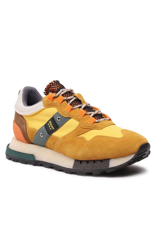 Sneakersy Blauer S3HERON01/COD Yellow/Green. Kolor: żółty