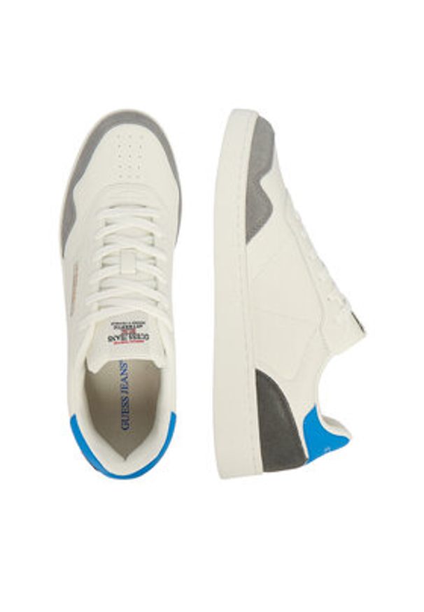 Guess Jeans Sneakersy CWBEO-LUNARI-01 WE Biały. Kolor: biały. Materiał: skóra, syntetyk