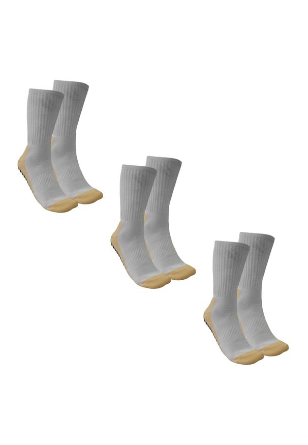 LEGEA - Skarpety ANTISKID białe, 3 pary. Kolor: żółty, brązowy, biały, wielokolorowy. Sport: piłka nożna