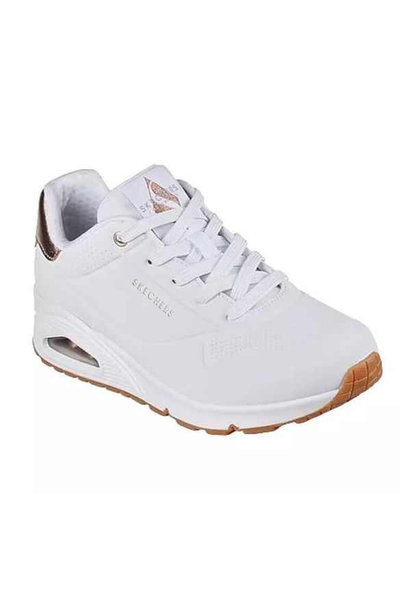 skechers - Buty do chodzenia damskie Skechers Unogolden Air. Zapięcie: sznurówki. Kolor: biały, wielokolorowy. Materiał: materiał, tkanina, syntetyk, guma. Szerokość cholewki: normalna. Sport: turystyka piesza