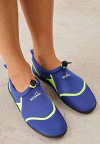 Born2be - Niebiesko-Zielone Elastyczne Buty Sportowe do Wody Ralvie. Okazja: na plażę. Kolor: niebieski. Materiał: bawełna, len. Sezon: lato #1