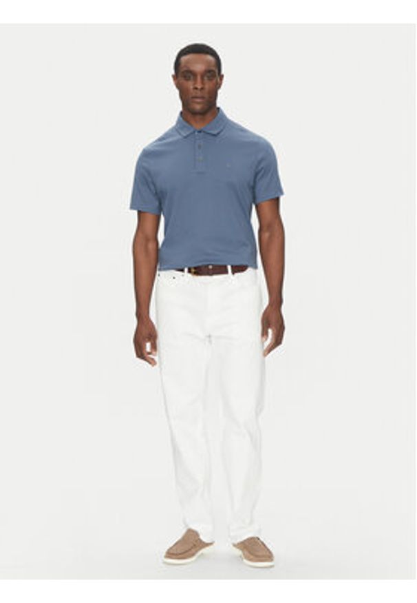 Michael Kors Polo CS15073C93 Niebieski Regular Fit. Typ kołnierza: polo. Kolor: niebieski. Materiał: bawełna
