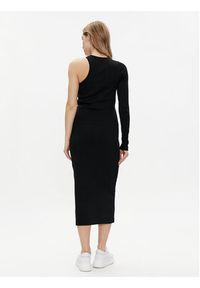 Replay Sukienka dzianinowa W9074.000.23587 Czarny Slim Fit. Kolor: czarny. Materiał: bawełna #7