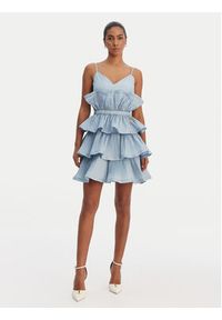 Fracomina Sukienka koktajlowa FQ26SD1007W83101 Niebieski Regular Fit. Kolor: niebieski. Materiał: syntetyk. Styl: wizytowy #3