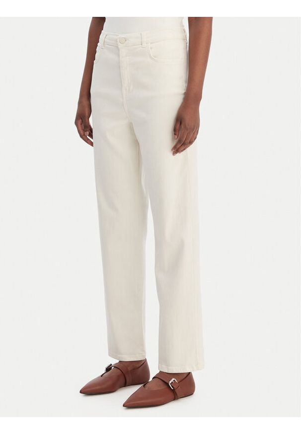 Marella Jeansy Solista 2613131065 Écru Straight Fit