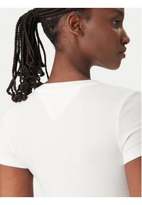 Tommy Jeans T-Shirt Wavy Flag DW0DW22272 Biały Slim Fit. Kolor: biały. Materiał: bawełna #3