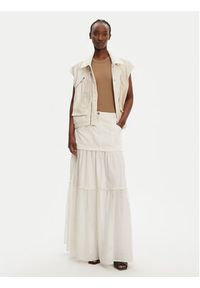 Pinko - PINKO Spódnica maxi Kenny 105252 A2MI Écru Regular Fit. Kolor: kremowy. Materiał: bawełna #2