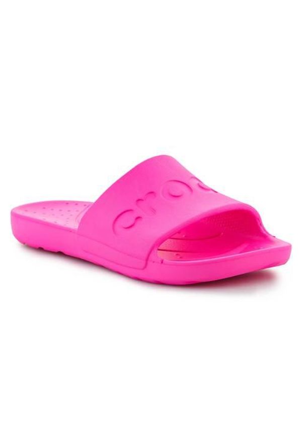 Klapki damskie Crocs Crush Rose Foule. Kolor: różowy. Materiał: syntetyk, materiał