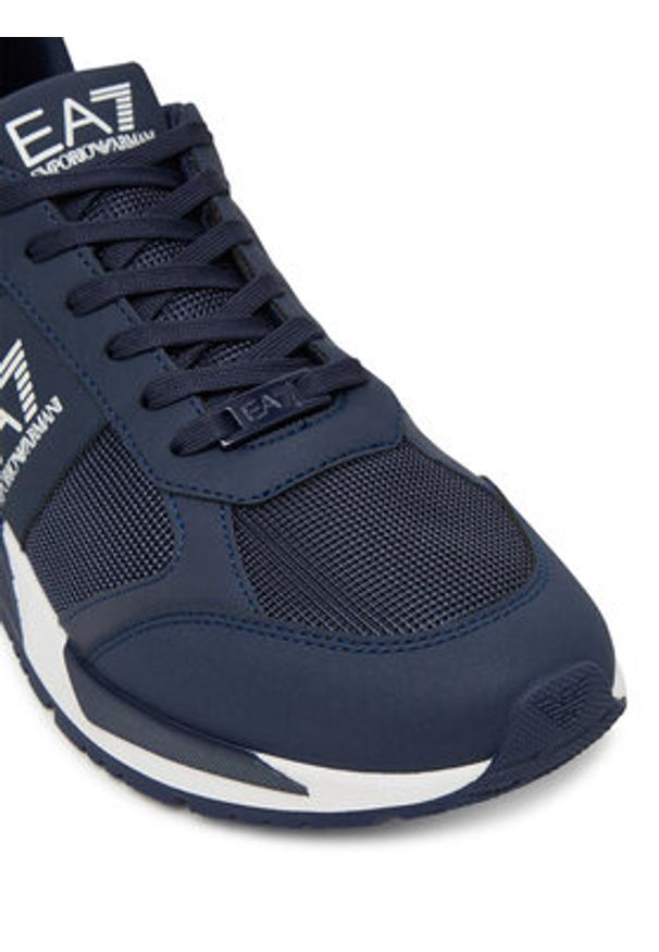 EA7 Emporio Armani Sneakersy 7X000656 AF13550 MZ069 Granatowy. Kolor: niebieski. Materiał: skóra