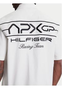 TOMMY HILFIGER - Tommy Hilfiger Koszula F1 Movie Mechanics MW0MW41476 Écru Boxy Fit. Materiał: bawełna #4