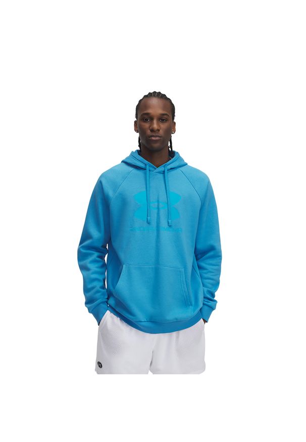Bluza męska Under Armour Rival Fleece Logo HD. Kolor: niebieski. Sport: fitness
