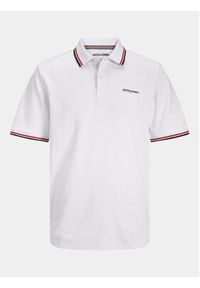 Jack & Jones - Jack&Jones Polo Campa 12250736 Biały Standard Fit. Typ kołnierza: polo. Kolor: biały. Materiał: bawełna #6