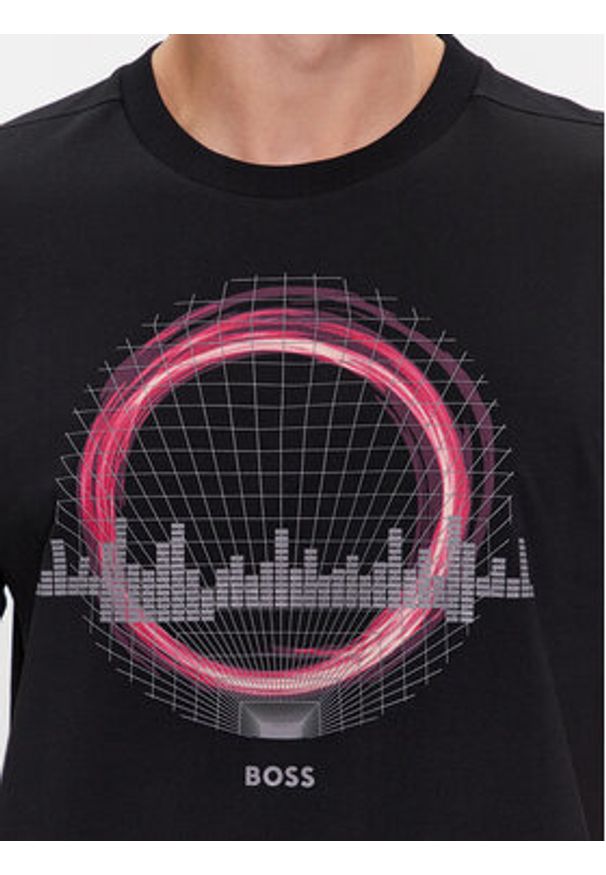BOSS - Boss T-Shirt 50506372 Czarny Regular Fit. Kolor: czarny. Materiał: bawełna