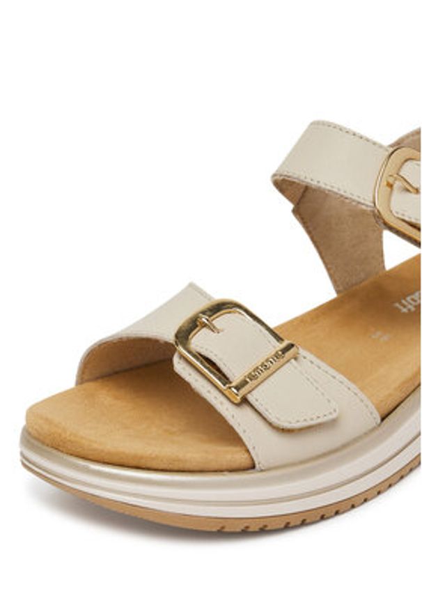 Remonte Sandały D1J51-80 Beżowy. Kolor: beżowy. Materiał: skóra