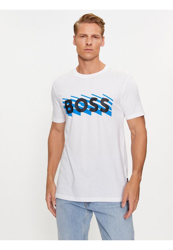 BOSS - Boss T-Shirt Teebossrete 50495719 Biały Regular Fit. Kolor: biały. Materiał: bawełna