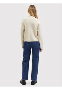Selected Femme Sweter Merle 16085206 Beżowy Relaxed Fit. Kolor: beżowy. Materiał: wiskoza #6