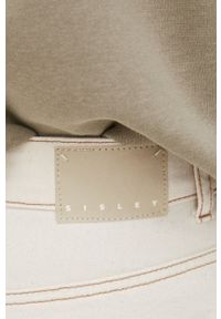 Sisley szorty jeansowe męskie kolor beżowy. Okazja: na co dzień. Kolor: beżowy. Materiał: jeans. Styl: casual #4