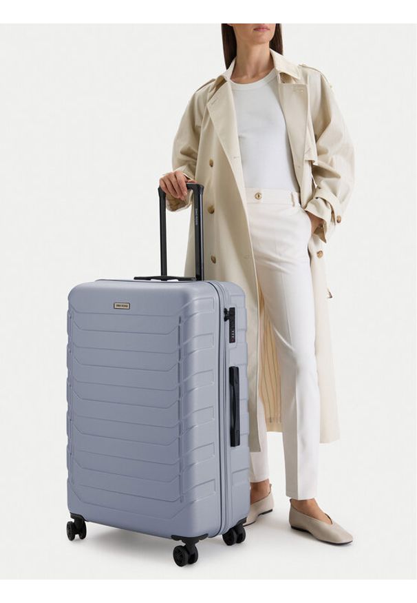 Gino Rossi - GINO ROSSI Walizka duża CEO-GIN-L-003-05-SILVER2 Srebrny. Kolor: srebrny