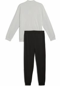 Puma - Męski dres inspirowany koszykówką z poliestru PUMA Glacial Gray. Kolor: szary. Materiał: dresówka, poliester. Sport: koszykówka